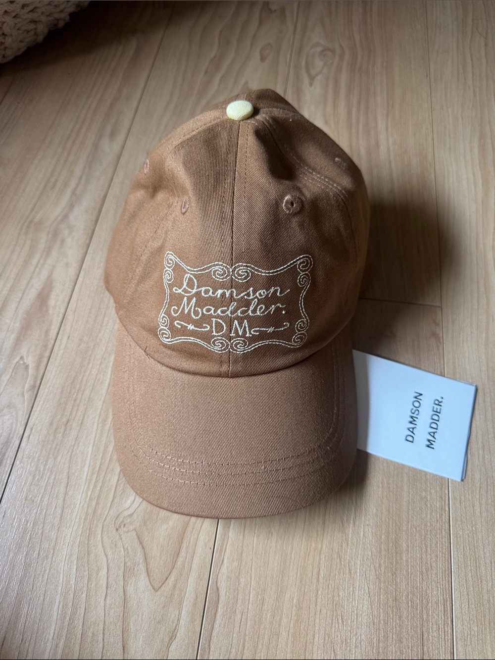 Damson Madder Tan Embroidered Logo Baseball Cap